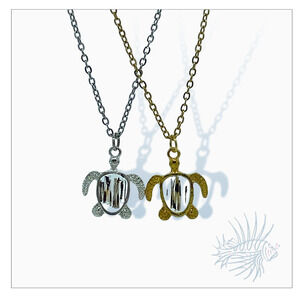 Lionfish Sea Turtle Bezel Necklace 18" Length